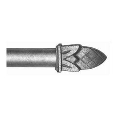 ONA Drapery 3/4 - 1 inch Wrought Iron Bishop Finial