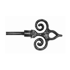ONA Drapery 1/2 inch Wrought Iron Brolio Finial