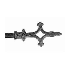 ONA Drapery 1/2 inch Wrought Iron Cathedral Finial