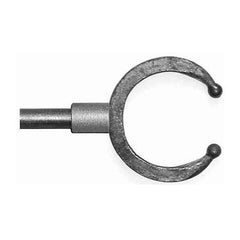 ONA Drapery 1/2 inch Wrought Iron Crescent Finial