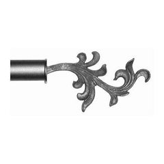 ONA Drapery 1 5/8 inch Wrought Iron Dragon Leaf Finial
