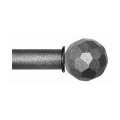 ONA Drapery 3/4 - 1 inch Wrought Iron Faceted Ball Finial