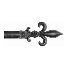 ONA Drapery 1 5/8 inch Wrought Iron Fancy Fleur Finial