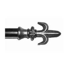 ONA Drapery 1 5/8 inch Wrought Iron Fleur De Lis Finial