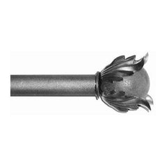 ONA Drapery 3/4 - 1 inch Wrought Iron Flower Finial