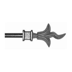 ONA Drapery 1/2 inch Wrought Iron French Twist Finial