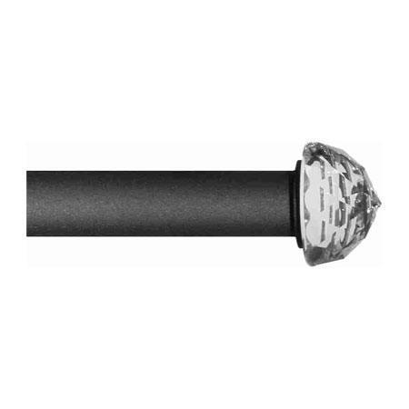 ONA Drapery 3/4 - 1 inch Wrought Iron Crystal Half Ball Finial