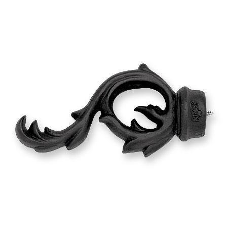 Kirsch Wrought Iron Leaf Scroll Finial