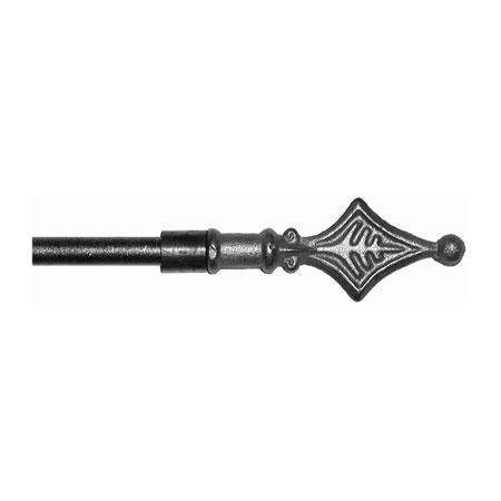 ONA Drapery 1/2 inch Wrought Iron Lucia Finial