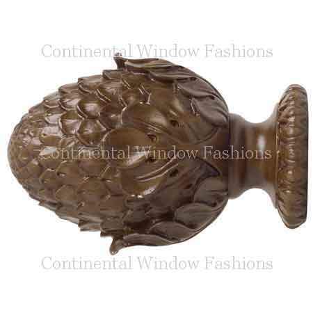 Kirsch 1 3/8 Inch Wood Trends Oakleaf Cone Finial