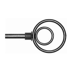 ONA Drapery 1/2 inch Wrought Iron Orbit Finial