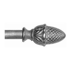 ONA Drapery 3/4 - 1 inch Wrought Iron Pineapple Finial