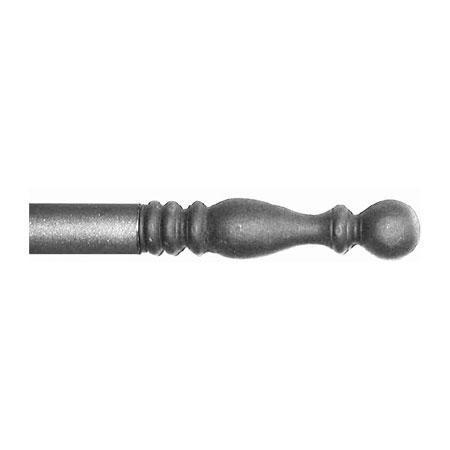 ONA Drapery 3/4 - 1 inch Wrought Iron Plumbum Finial