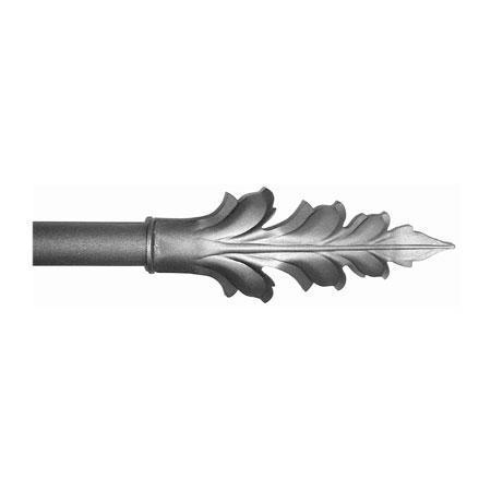 ONA Drapery 3/4 - 1 inch Wrought Iron Plume Finial