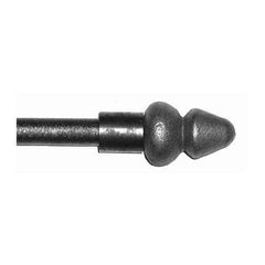 ONA Drapery 1/2 inch Wrought Iron Pointed Orb Finial