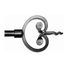 ONA Drapery 1/2 inch Wrought Iron Poseidon Finial