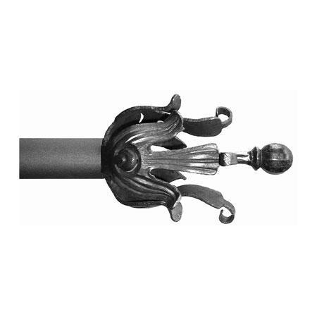 ONA Drapery 1 5/8 inch Wrought Iron Regal Finial