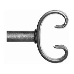 ONA Drapery 3/4 - 1 inch Wrought Iron Scroll Finial