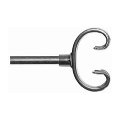 ONA Drapery 1/2 inch Wrought Iron Scroll Finial