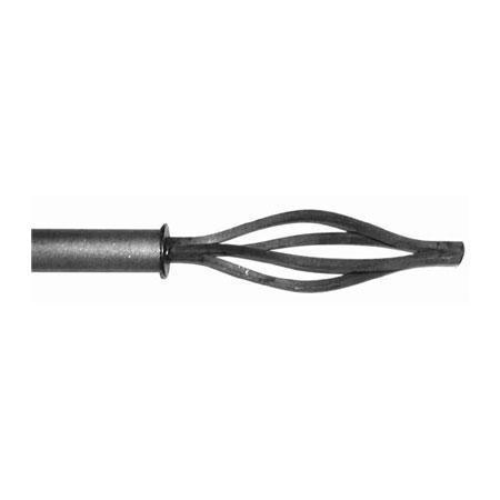 ONA Drapery 1 5/8 inch Wrought Iron Simple Basket Finial