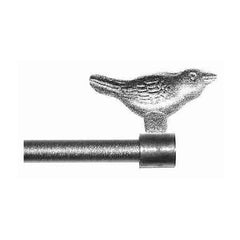 ONA Drapery 1/2 inch Wrought Iron Songbird Finial