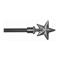 ONA Drapery 1/2 inch Wrought Iron Star Finial
