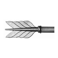 ONA Drapery 3/4 - 1 inch Wrought Iron Tail Feather Finial