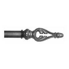 ONA Drapery 3/4 - 1 inch Wrought Iron Vienna Finial