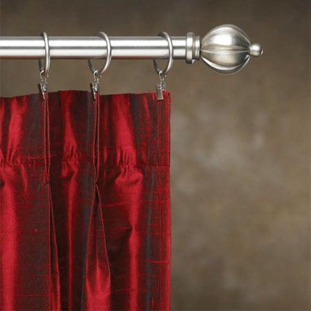 Cassidy West Contemporary Metal Double Curtain Rod Set - 1 in diameter