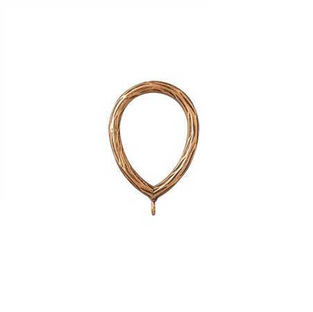 Finial Company Steel Collection Hammered Oval Ring 1 1/2" - 1 3/4"