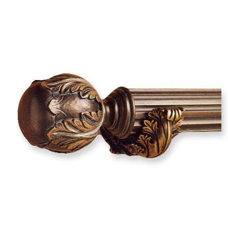 Finial Company 2 1/4 Inch Grooved Wood Poles (Platinum)