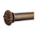 Finial Company Smooth Wood Pole (Mahogany Rust with Gold)