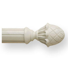 Finial Company Fluted Wood Pole (Platinum with Black Highlights)