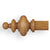 Finial Company Narrow Fluted Wood Pole (Pewter)