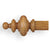 Finial Company Narrow Fluted Wood Pole (Bronze with Black)