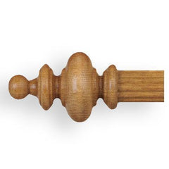 Finial Company Narrow Fluted Wood Pole (Oxblood Gold)