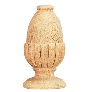 Vesta Highland Timber Finial SARAGOSSA 3 3/4 Inch Diameter  5 1/2L