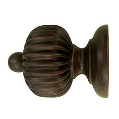 House Parts Square Fluted Oval Finial For 1 3/8" Wood Poles
