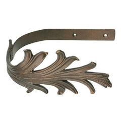 Cassidy West 1 1/2 Inch Wrought Iron Acanthus Leaf Tiebacks