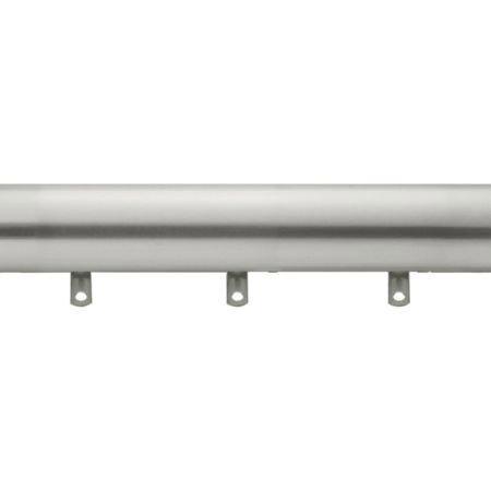 Kirsch Designer Metals 1 3/8 Inch Diameter Smooth Traverse Curtain Rod Set with Plain Slides, 180 - 270 Inches