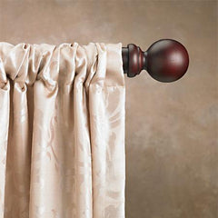 Cassidy West - 1 3/8 Inch Single Wood Curtain Rod Set